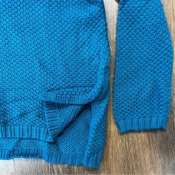 Talbots teal turtleneck sweater SZ LG - Picture 4 of 5